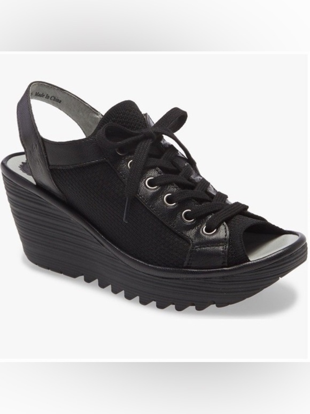 Fly London Yedu Lace Up Wedge Sandals Size EU 39